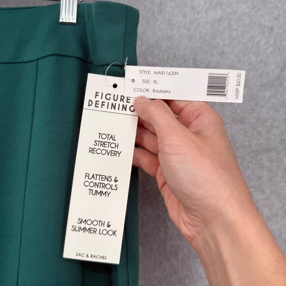 Zac Rachel Womens Figure Defining Pull On Ankle Length Pant Size XL Bayberry NEW - Picture 5 of 12